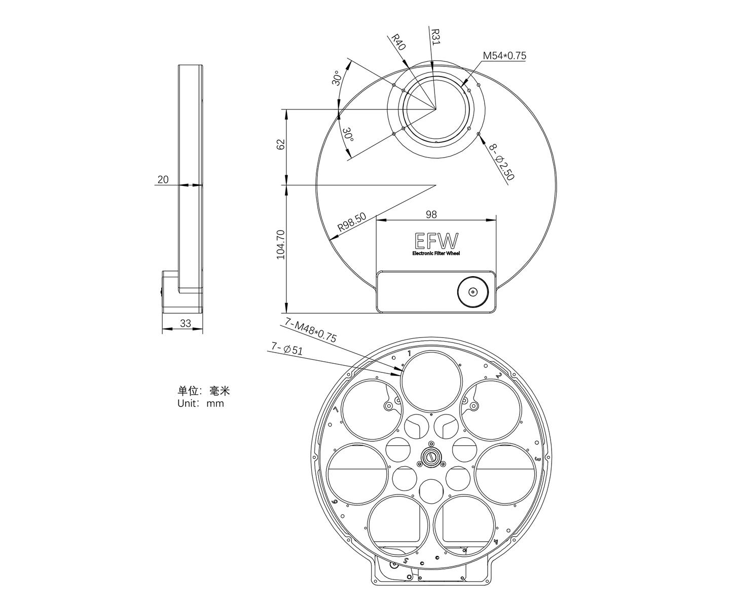 Ruota porta filtri Zwo Efw 7 posizioni 2"