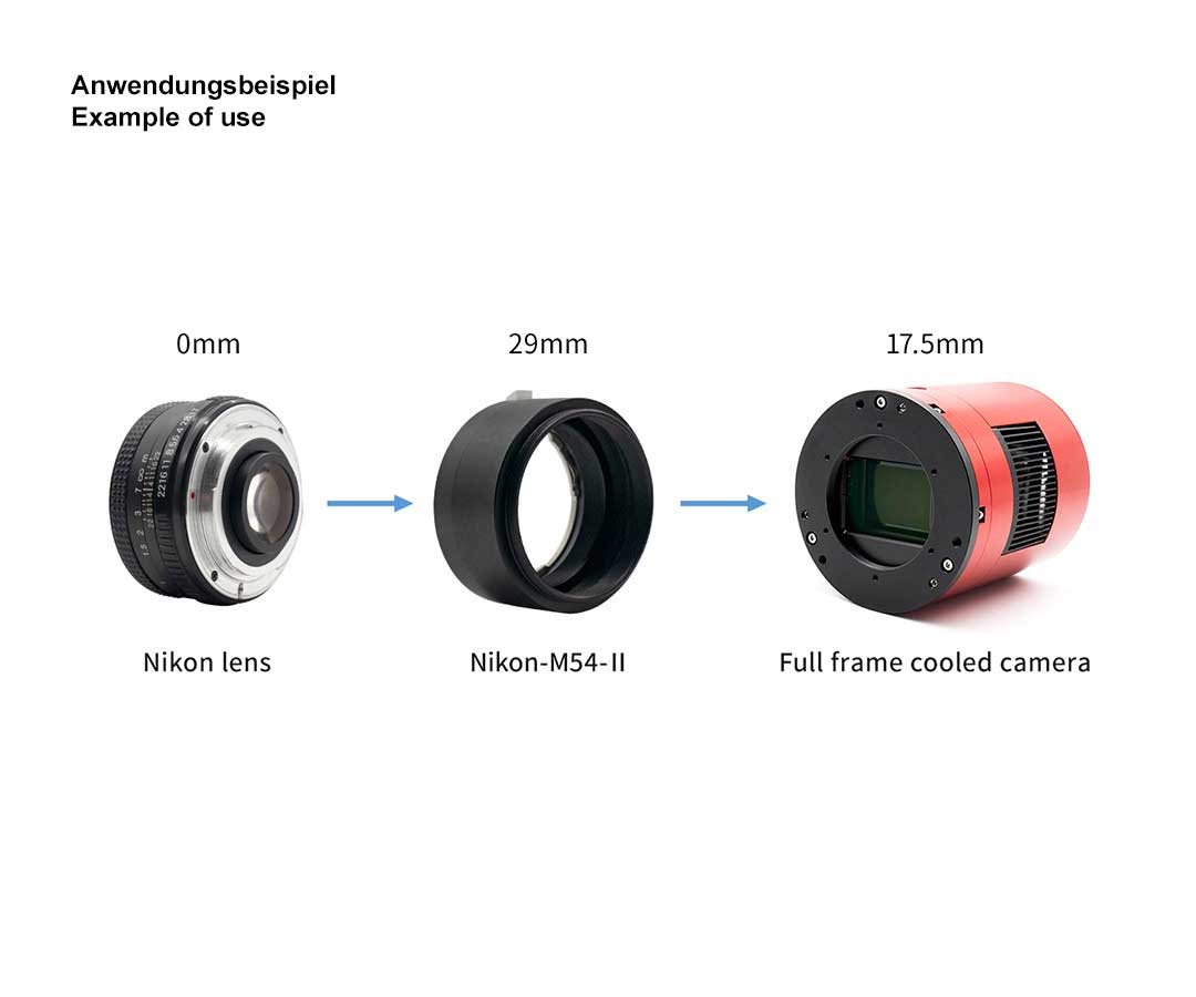   ZWO New Nikon-M54-II Nikon Lens Adapter to M54x0.75 [EN]  